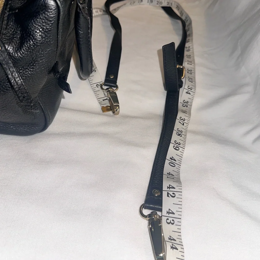 Kate Spade Pebbled Black Leather Satchel with Removal Strap - Picture 7 of 9